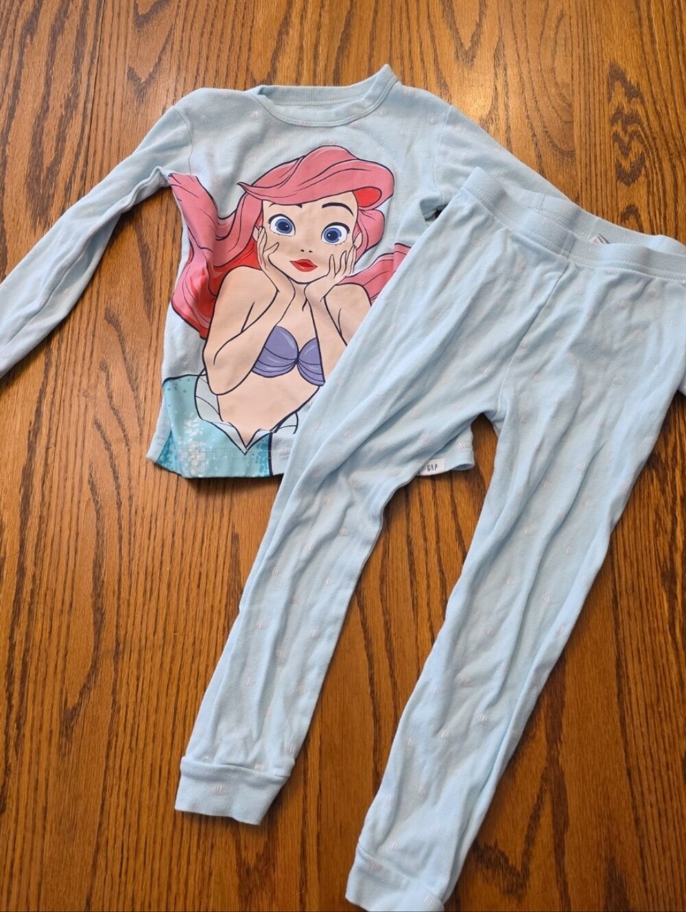 Disney gap organic Disney little mermaid pajamas pjs set ariel
